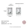 Stud Szmaragdowe kolczyki klasyczne modne kobiety 925 srebrne kolczyki zaręczynowe luksusowy biżuteria 12ct 231101
