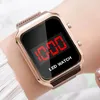 Zegarstka na rękę SDOTTER MODA ROZDZIAŁY ZWYTAJE MEN LUKOWANE Luksusowe Rose Gold Magnetyczne Mesh Band Electronic