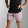 Pantaloncini da uomo Allenamento ad asciugatura rapida Uomo Sport Abbigliamento casual Allenamento fitness Corsa Griglia Compressione Atletica leggera