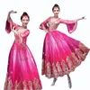 Vrouwen Stadiumkleding uygur Etnische Stijlen Kostuum India Elegent jurk Lady Borduren lange jurk festival feestkleding Oosterse volksdans