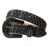 Ceinture en strass occidentale Vintage, boucle amovible, Cowboy, Cowgirl, cuir scintillant, clouté en cristal, pour femmes et hommes, 2348469