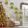 Dekorativa blommor den trådlösa prelit trappan trim julkransar för ytterdörrens semesterväggfönster hängande ornament alla hjärtans dag