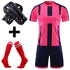 Andra sportvaror Vuxna barn Soccer Jersey Set Survetement Football Kit Custom Men Child Futbol Training Uniforms Suits With Socks and Shin Guard 231102