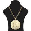 Łańcuchy 1 x Złoty kolor moda Streszczenie metalowego księżyca z okrągłym okrągłym koło