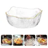 Bols Grand Saladier Assiettes Apéritif Céramique Servant Récipient Transparent Verre Irrégulier Ramen