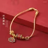 Strand china-chique vintage elegante boa sorte ruyi pingente pulseira pequena personalidade vários acessórios temperamento versátil