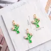 Charms 10 Stück Wüstenpflanzen-Ohrringe, DIY-Zubehör, blühender Kaktus-Anhänger, Armband, handgefertigtes Material, niedlicher Emaille-Charm