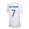 Qqq8 2022 -2023 Benzema Mbappe Soccer Jerseys Player Version Griezmann Pogba 22/23 French Coupe Du Monde National Team Francia Giroud Fans