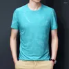 Men's T Shirts 2023 Summer Thin T-shirts High Quality Short Sleeve Allover Printed Casual Male Round Collar Slim Man Tees 4XL