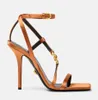 امرأة ممتازة Gianni Ribbon Cage Sandals أحذية ساتان بلورة مضخات الحفل حفل زفاف عالي الكعب سيدة Slingback EU35-42