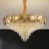 Chandeliers Light Luxury Postmodern Lamp Personality Designer de arte criativa Modelo de ponta El Living Room Crystal Candelier