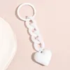 Klasynie Smyczowe ręcznie robione serce klęcznik akrylowy plastikowy link do łańcucha klucza dla kobiet dziewczęta torebka wisiorek akcesoria