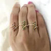 Bröllopsringar caoshi chic bladform design finger med ljust zirkoniumguld färg smycken för kvinnor modtillbehör dam