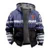 Herrtröjor varm hoodie 2023 vinterfleece kappjackor ytterkläder tröjor zip upp aztec tjurfight tribal grafik parka överrock