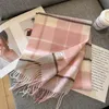 Scarves 100% Wool Scarf For Women Men British Style Tartan Plaid Cashmere With Tassel Female Winter Warm Neck Shawl 231101