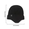 Berets starsze męskie cieplejsze czapki Zimowani czapki zagęszcza się akrylową wełnianą kintting pluszowe wyłożone ochronę ucha czapki narciarskie czapki nauszne czapki