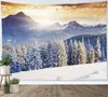 Wandteppiche, Weihnachts-Tapisserie, Wandbehang, Natur, Winter, weißer Wald, Schnee, Kunst für Party, Wohnzimmer, Schlafzimmer, Wohnheim, Heimdekoration