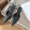 Toe de cuero nuevo de alta calidad zapato de techo bajo zapatos para mujeres zapatos para la correa del tobillo tacones de sándalo tacon