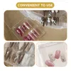 False Nails 8 Pcs Armor Gift Box Clear Lid Fake Case Stuff Organizer Press Storage Pp Holder Para Guardar