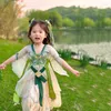 Mädchen Kleider Mädchen Chinesischen Stil Sommer Kleid Kinder Baby Rock 2023 Licht Luxus Mode Boutique Kleidung