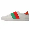Chaussures de créateurs de luxe hommes Italie Bee Ace chaussures de sport femmes blanc chaussure en cuir plat vert bande rouge brodé baskets de jogging baskets