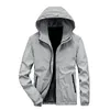 Men's Jackets Spring Mens Casual Thin Light Jacket Hooded Long Sleeve Coat Gray Outerwear Slim Fit Windbreaker Autumn Zip Up Oversize