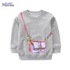 Hoodies Sweatshirts Little maven Kinderkleidung Mädchen Sweatshirt Baumwolle Frühling und Herbst Tops Schönes graues Shirt für Baby Mädchen 27 Jahre 230331