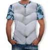 Men's T Shirts Explosive Money Pattern Imitation Fur Vest 3D Printing Man Short Sleeve Male Easy Wear