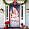 クリスマスの装飾の前のナイトメアクリスマスの屋外装飾小道具クリスマスエルフのドアカバーパーティーハウスドアのためのサンタクリスマスバックドロップバナー231102
