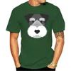 Men's T Shirts 2023 Leisure Fashion Cotton O-neck T-shirt Fun Mini Cartoon Schnauzer