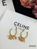 New designed TRIOMPHE Arch hollow out Hoops EARRINGS IN BRASS WITH GOLD SHINY WOMEN EAR HOOPS Designer Jewelry CE LINEmnb555