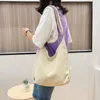 Evening Bags Women's Tote Bag Corduroy Shoulder 2023 Girl Shopper Fashion Casual European And American Retro Style Letter Print