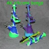 wholesale silicone bang ak47 Nectar Collector Kit 270mm narguilé Dab bécher bong fumer tuyau en verre d'eau Titanium Tip narguilé Dab bécher ZZ