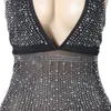 Designer Sexy Diamanten Jurken Dames Plus Size 3XL Luxe Halter Backless Maxi Jurk Mesh Doorzichtige Elegante Avond Feestjurk Clubwear Groothandel Kleding 10338