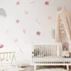 Wall Stickers Boho Leaves Botanical DIY Decals Art Mural Vinyl for Nursery Kids Room Baby Girls Bedroom Home Decoration 231101