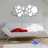 Wall Stickers 30pcs 3D Mirror Sticker Round DIY TV Background Room Decor Bedroom Bathroom Home Decoration