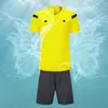 Outros artigos esportivos Shinestone camisa de futebol profissional homens árbitro uniforme thai shorts define fatos de futebol 231102