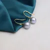 Boucles d'oreilles à tige, 10 paires, blanc/rose/violet/gris/noir, 7-8mm, Style Design en perles d'eau douce