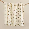 Mantas Nacidas Pañal Algodón Manta cuadrada Muslin Impreso Swaddle Wrap para accesorios de bebé Cubierta de siesta infantil Cochecito