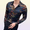 Chemises habillées imprimées animaux hommes coupe ajustée Camisa Social Masculina chemise à manches longues mode hommes vêtements Mauchley3713122