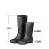 Rain Boots Men's Tall Rain Boots Fashion Work Waterproof Protective Solid Color Rain Boots Men Outdoor Work Rubber Boots Platform Boot 231101