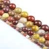 Beads Natural Gems Egg Yolk Stones Round Loose Men's And Women's Jewelry DIY Necklaces Bracelets Accessories