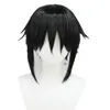 Cosplay Anime Butler Sebastian Michaelis Wig Black Swallowtail Uniform med handskar Halloween Outfits Cosplay