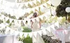 Autres événements Fournitures de fête 80M Guirlande blanche Bunting Drapeaux Décoration de mariage Bannières en tissu de soie Mariage Douche nuptiale Bunting 231102