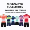 Kits de maillots de football Qqq8 DIY avec design et shorts personnalisés. Toute équipe, veuillez nous contacter pour vos solutions personnalisées avant