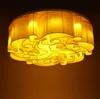 Ceiling Lights Chinese-style Lamp Circular Atmosphere Living Room El Engineering Restaurant Fabric Lamps Chinese Style Led Lighting