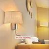 Wall Lamps Beige Cloth Shade Led Light Reading El Guest Room Passage E27 1W Night Bedroom Project Lighting