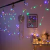 Strings LED Guirlande Rideau Lumineux Noël Festoon String Lights Année extérieure 2023 Ornements pour la décoration de la maison de vacances Lampe de fée LED