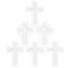 Garden Decorations 6 PCs Halloween Decoration Cross Mold Silicone Pendant Casting Accessories White Flexible