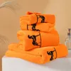 Nuovi asciugamani Abito in tre pezzi Asciugamano in pile di corallo Regali per riunioni annuali Asciugamani regalo aziendale ricamati